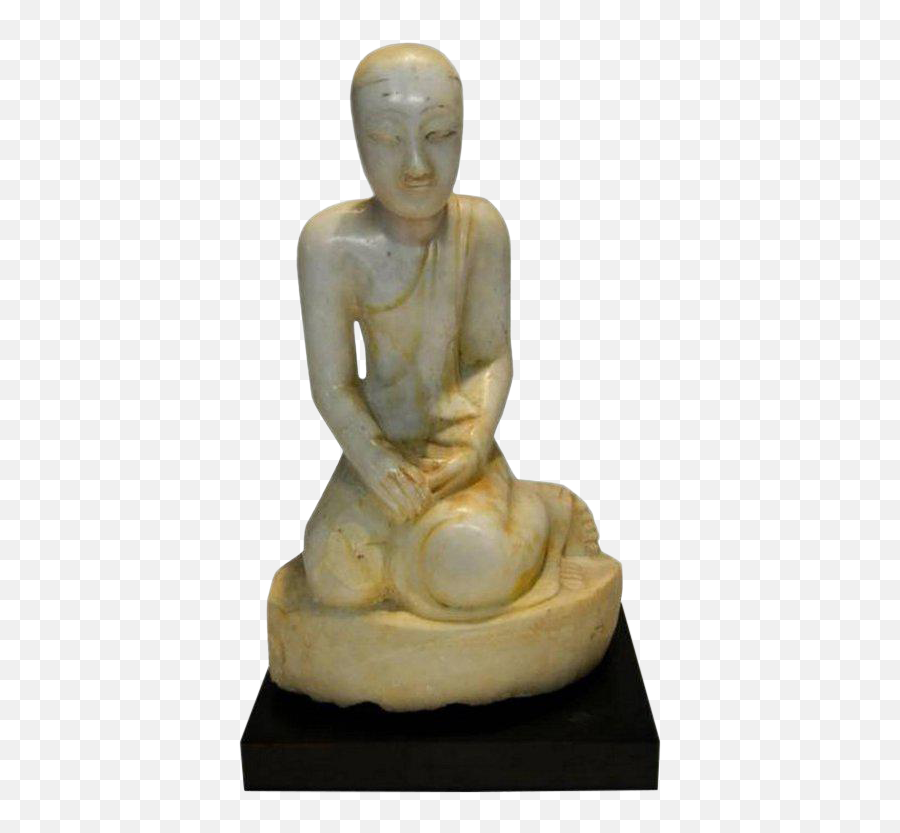 Antique Burmese Mandalay Style - Monk Statue Mandalay Style Emoji,Emotion Monk Statue