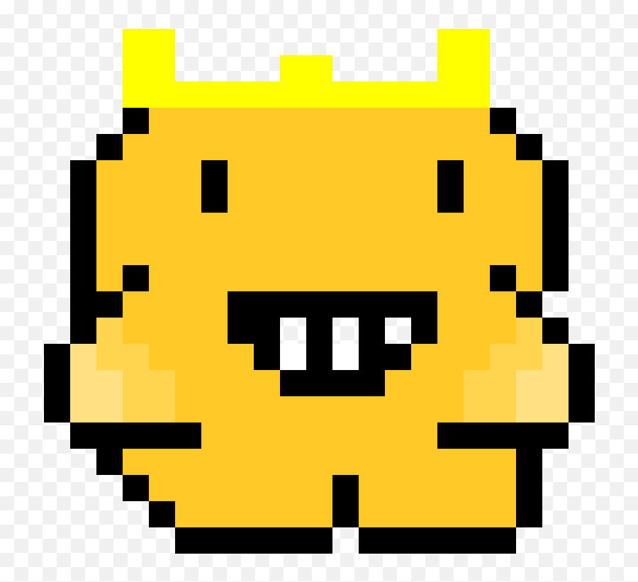 Pixilart - Chubby King Of Chins By Bruh129 Meme Pixel Art Emoji,Emoticon Of Buttocks