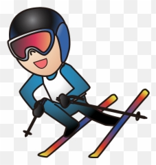 Alpine Skiing Clipart - Ski Emoji,Ski Jumping Emoji