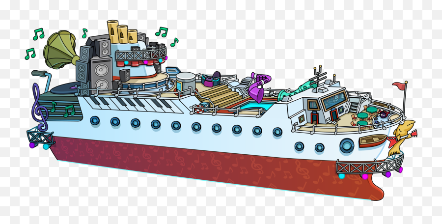 Music Cruise Club Penguin Wiki Fandom - Club Penguin Cruise Ship Concert Emoji,Buccaneers Emojis