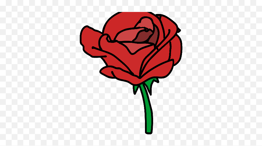 Animated Gif Illustration With Flower Blooming And Wilting - Red Aesthetic Png Gif Emoji,Wilted Rose Emoji