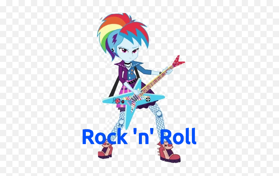 Rainbow Dash - My Little Pony Friendship Is Magic And My Emoji,Rock And Guitar Emojis