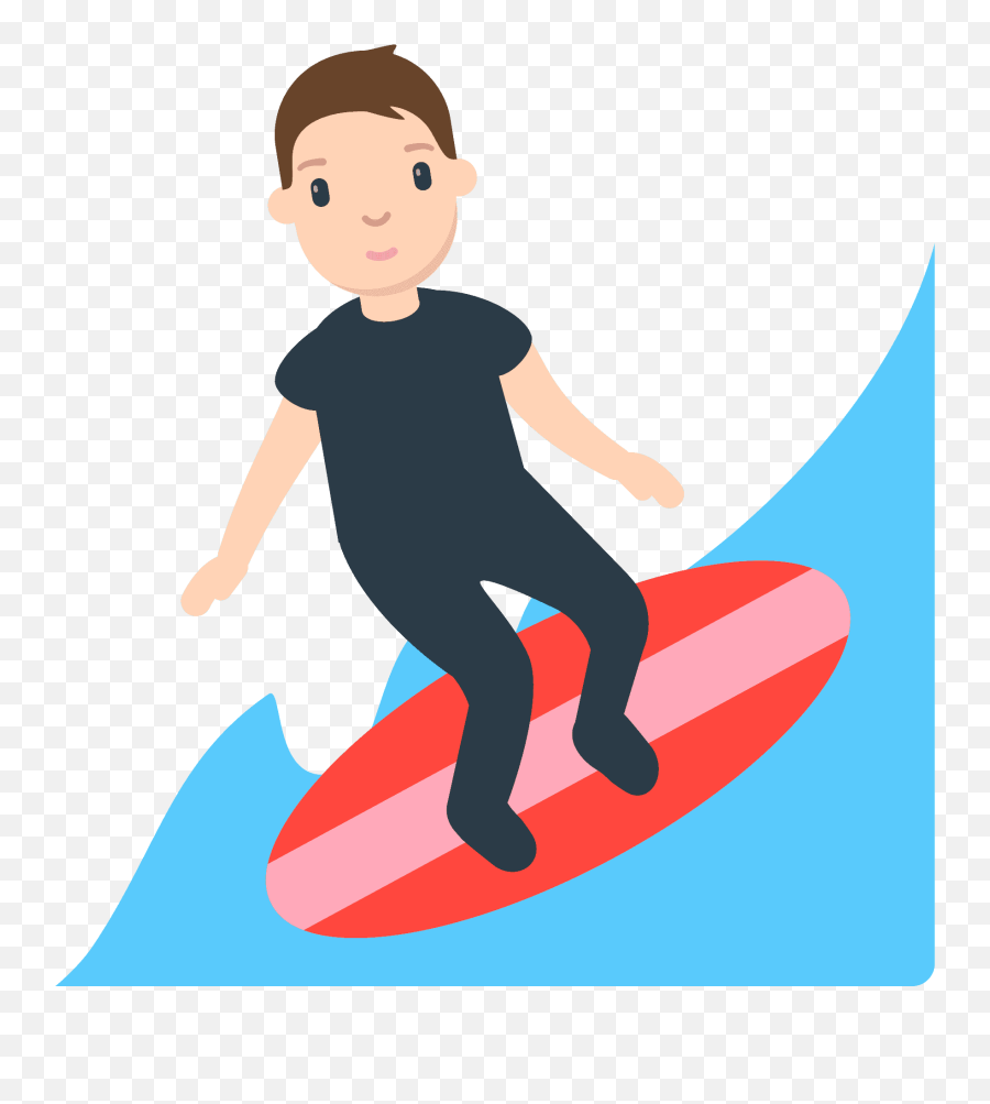 Person Surfing Emoji - Figurinha De Surfista,Surfing Emoji