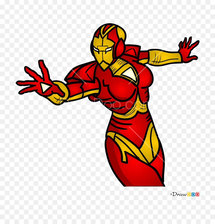How To Draw Iron Lady Superheroes Women - Iron Woman Drawing Emoji,Lady And Pig Emoji