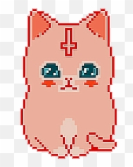 Kitty Cat Pink Antichrist Sticker Emoji,Antichrist Emoji