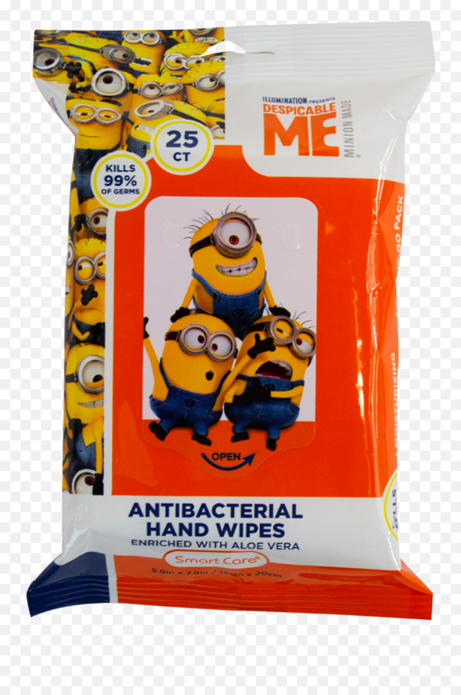 Smart Care Minions Antibacterial Wipes 25 Count - Packet Emoji,Minion Emojis