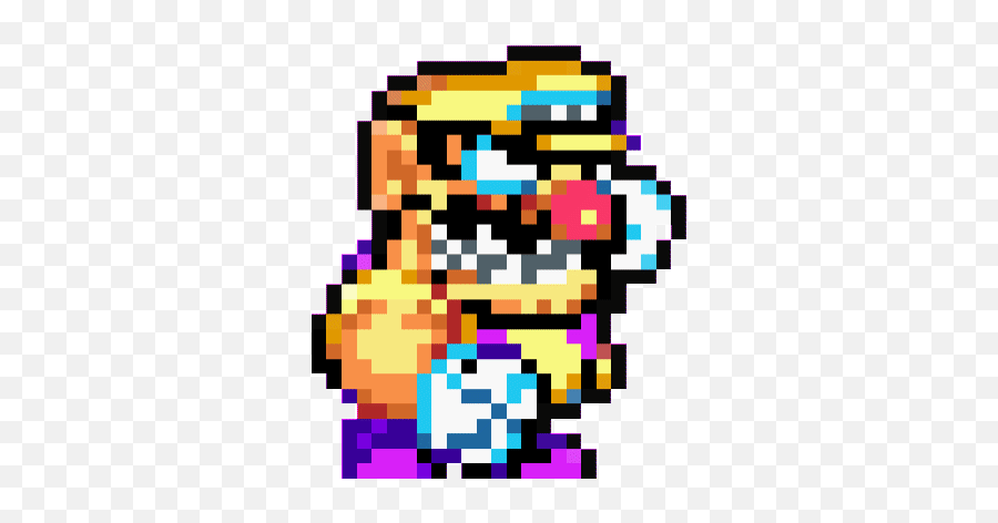 Wario Land 4 Stickers For Android Ios - Wario Flex Gif Emoji,Onion Gifs Emoticons