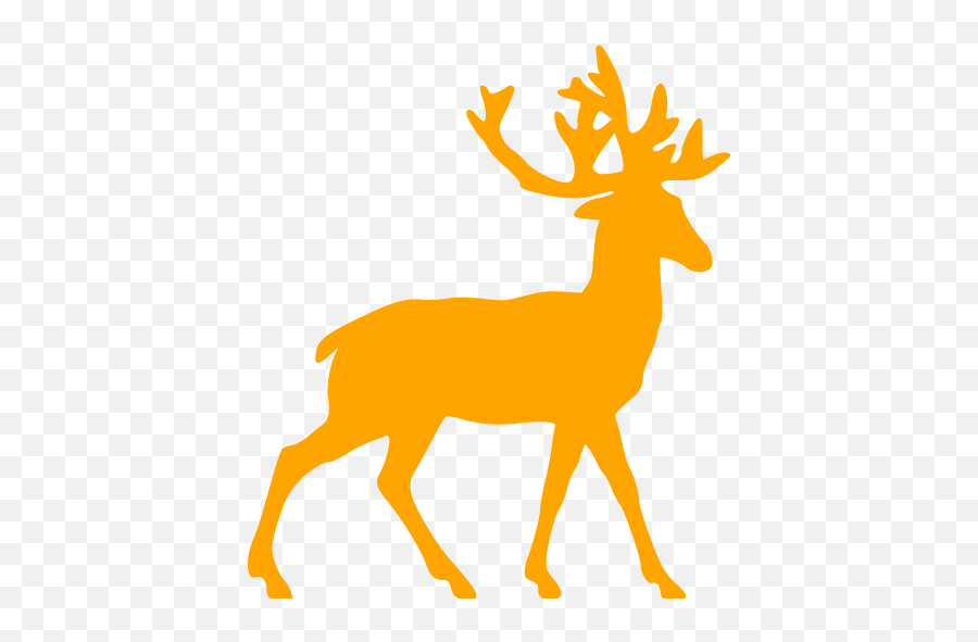 Orange Deer Icon - Deer In Orange Color Emoji,Deer Emoticon Facebook