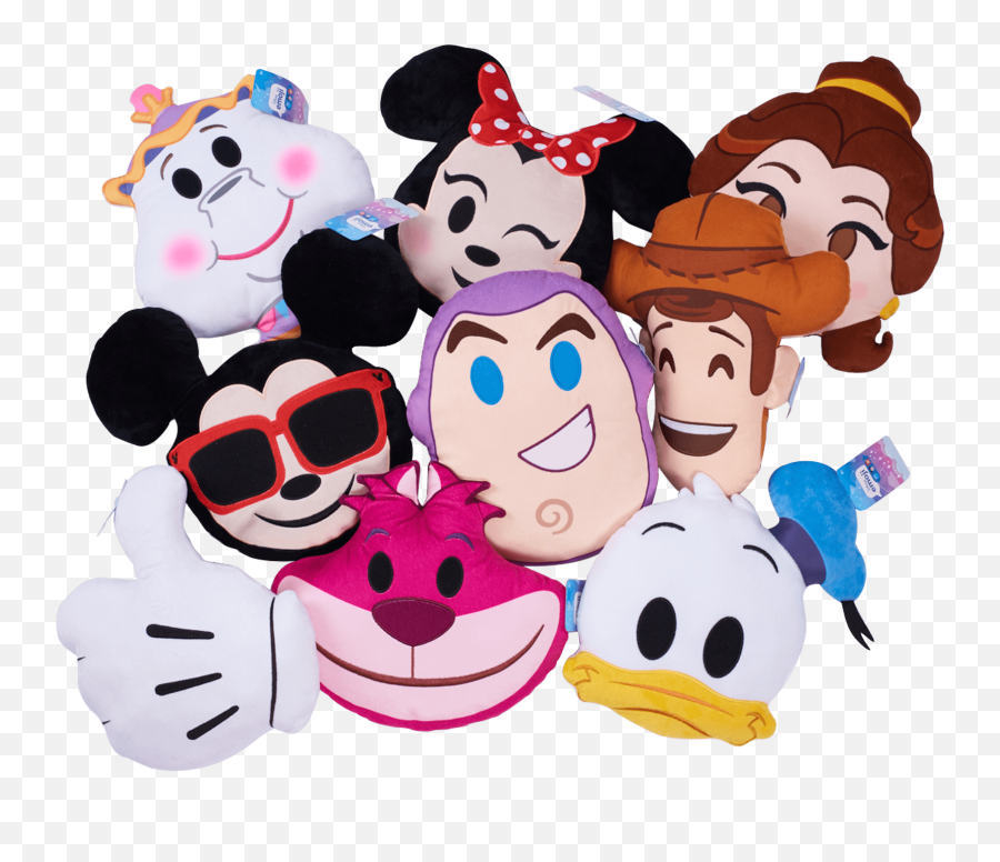Disney Emoji Beauty And The Beast Mrs - Happy,Disney Emoji Pillows