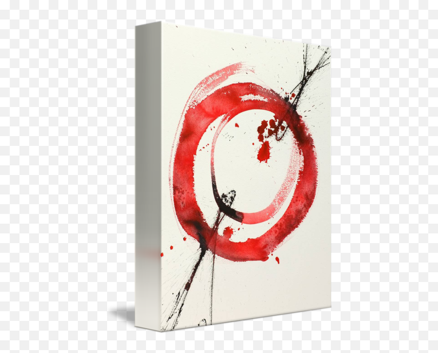 Red Zen Circle By Bruno Vázquez - Modern Art Emoji,How Can You Express Emotion Through Abstract Art