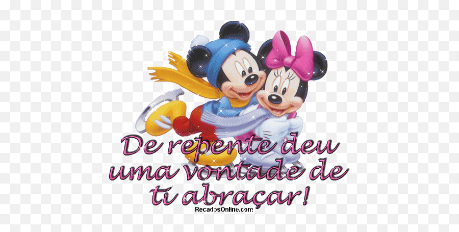 Mickey E Minnie 2 - Cia Dos Gifs Mickey Minnie Frases De Amor Emoji,Imagenes De Emoticon Mugsy Gif