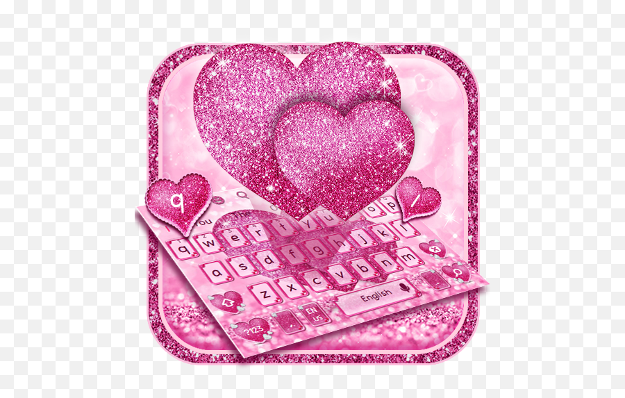 Glitter Love Heart Keyboard U2013 Apps On Google Play - Girly Emoji,Pink Heart Emojis