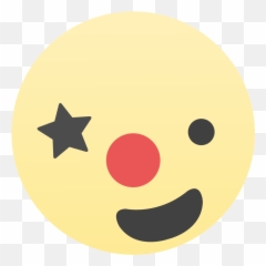 Antu Face - Happy Emoji,Clown Face Emoticon -emoji