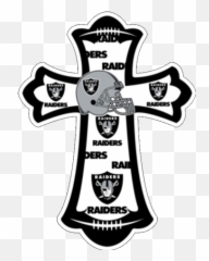 Cross Raiders Sticker - Oakland Raiders Emoji,Raiders Emoji