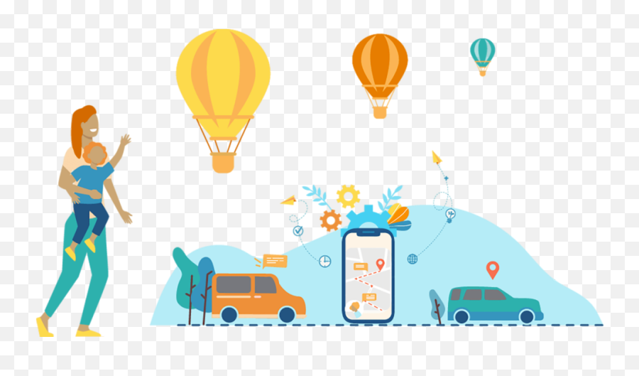 Hopskipdrive Safe Youth Transportation - Hot Air Ballooning Emoji,Skipping Emoticon Skype