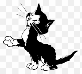 Cat Cartoon Drawing Clipart Free Stock Photo - Public Domain Clipart Katze Schwarz Weiss Emoji,1920s Cartoon Emotions