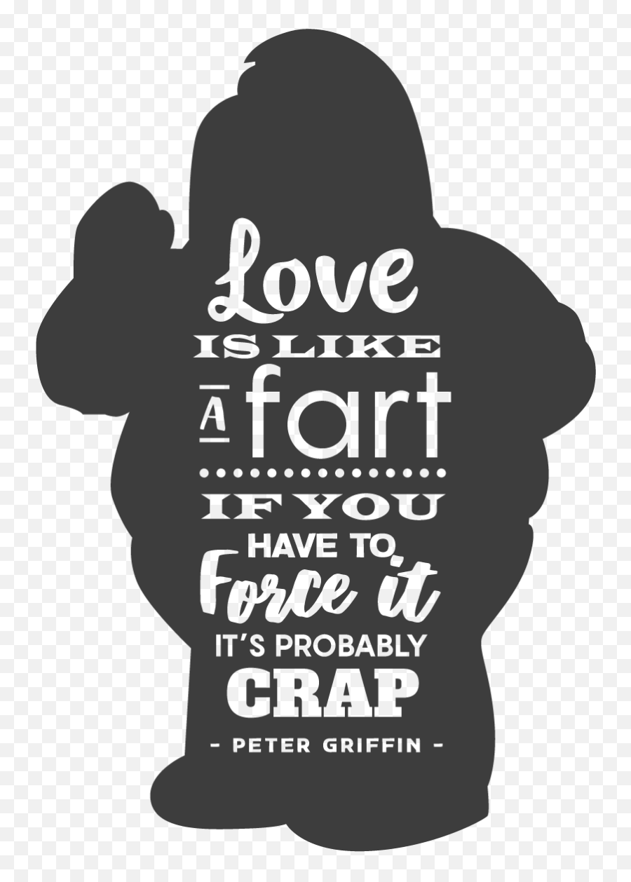 Peter Griffin Love Quote Sticker - Peter Griffin Silhouette Emoji,Peter Griffin Text Emoticon