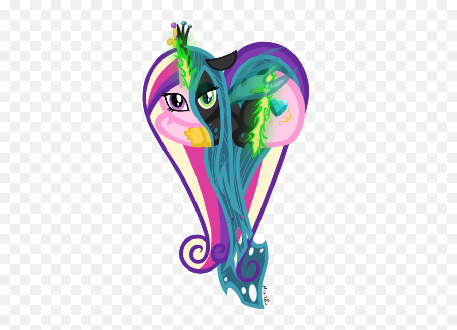 Magic Mare Pony Princess Cadance - Queen Chrysalis My Little Pony Changeling Emoji,Fake Emotions Hide