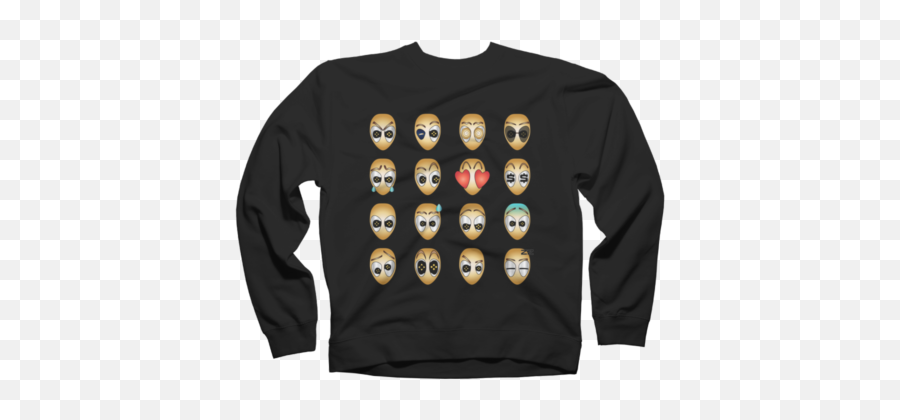 Broadcasters Black Art Styles Crewnecks Design By Humans - Sweater Emoji,Desu Desu Emoticon