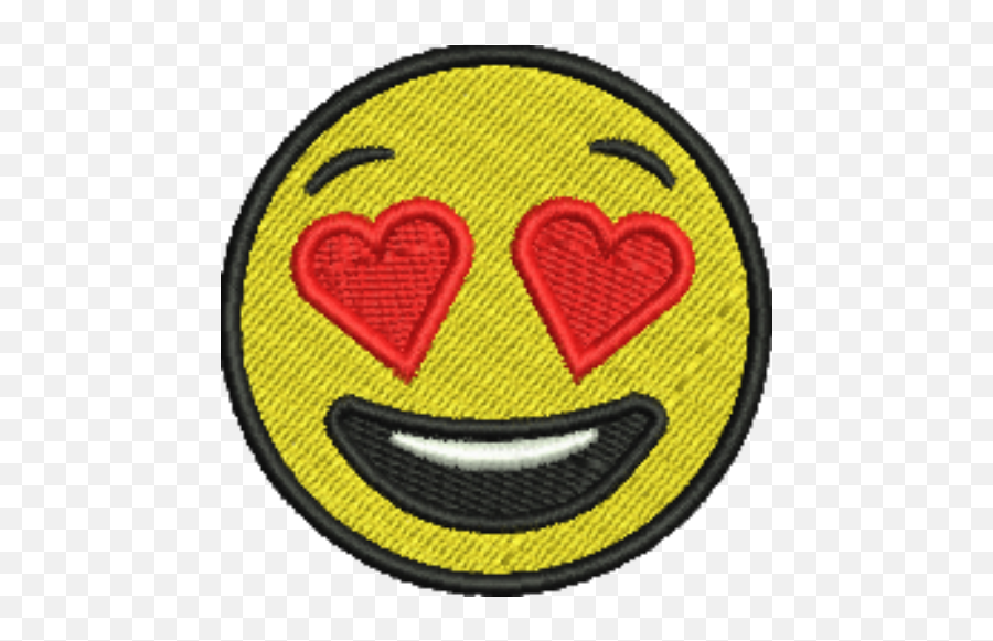 Emoji Heart Eyes Iron - On Patch Science Patch Png,Heat Emoji