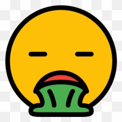 Free Icon Vomiting - Emot Muntah Hitam Putuh Emoji,Vomitting Emoticon
