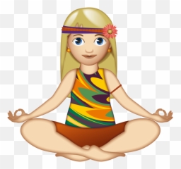 Yoga Woman Emoji,Blonde Hair Woman Emoji