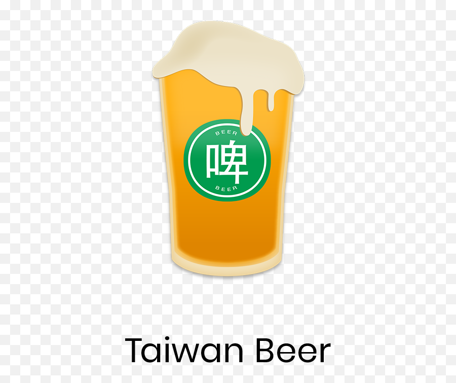 Taiwan Emoji Project - Pint Glass,Beer Emoji