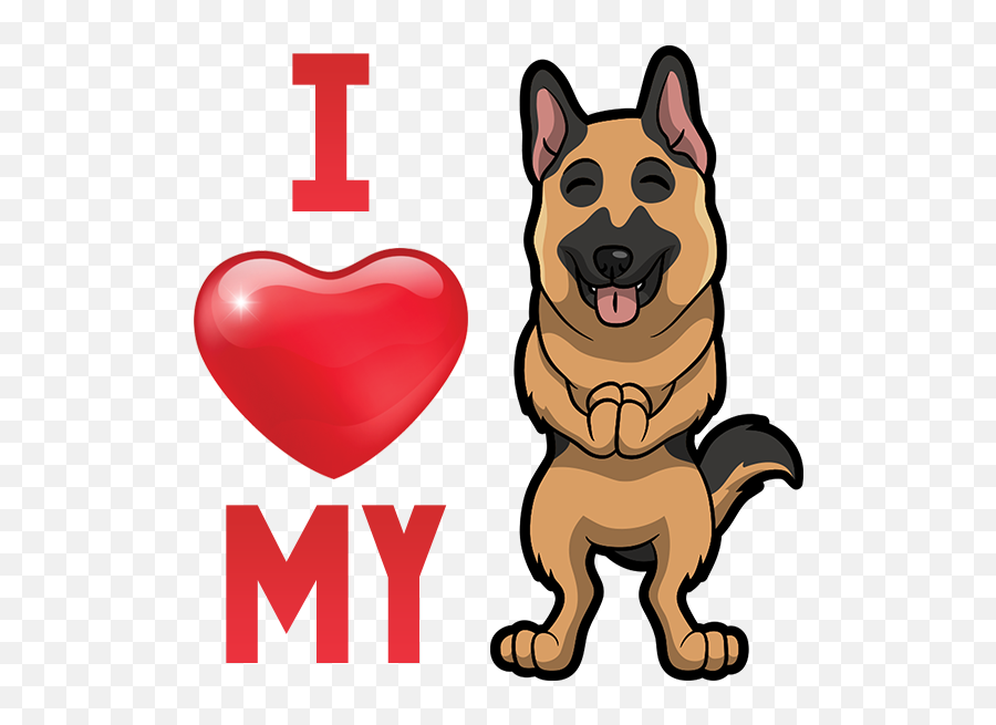 Shepherdmoji - German Shepherd Emoji U0026 Stickers By Ashwani,Heart Dog Emoji