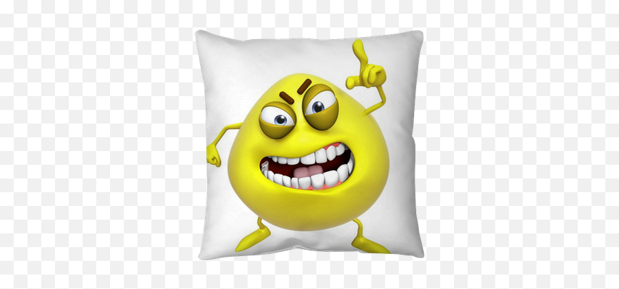 3d Cartoon Cute Yellow Monster Throw Pillow U2022 Pixers - We Emoji,Emojis Plioows