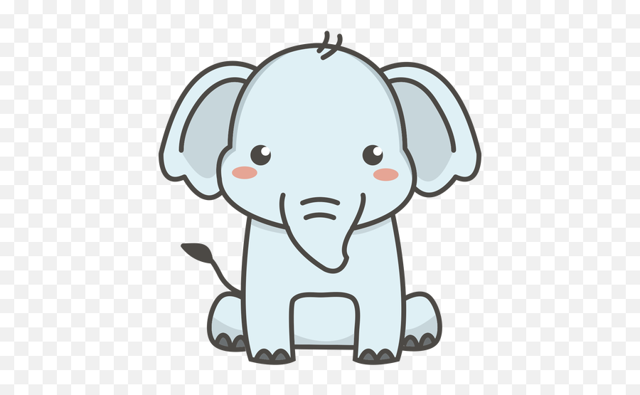 Happy Elephant Sitting Flat Transparent Png U0026 Svg Vector Emoji,Emojis Animals Elephant