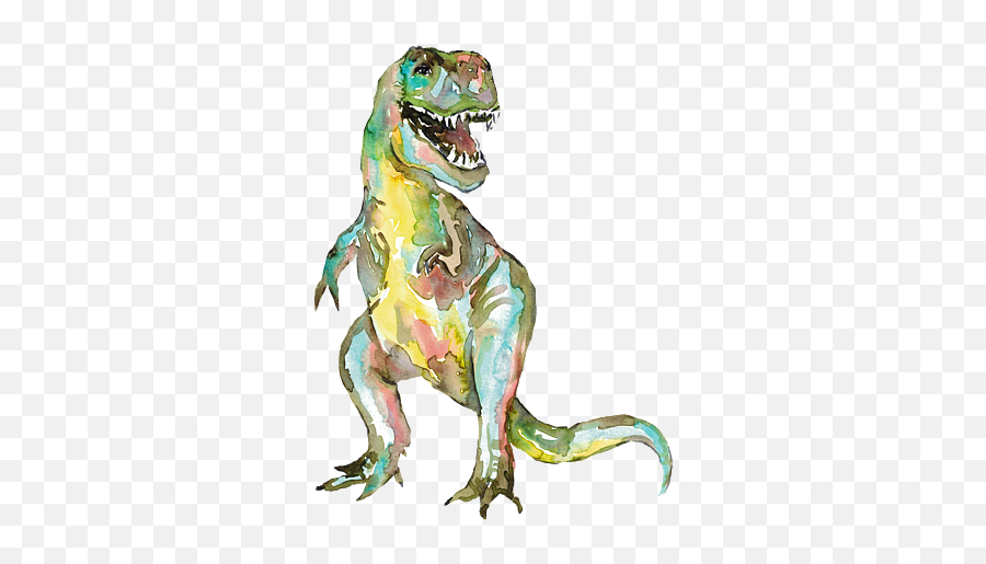T - Rex Dinosaur Painting Watercolour Kids Tshirt Emoji,What Does The T Rex Emoji Mean