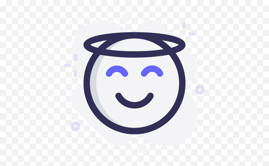 Halo Emoji Icon Of Colored Outline Style - Available In Svg Icon,Innocent Face Emoji