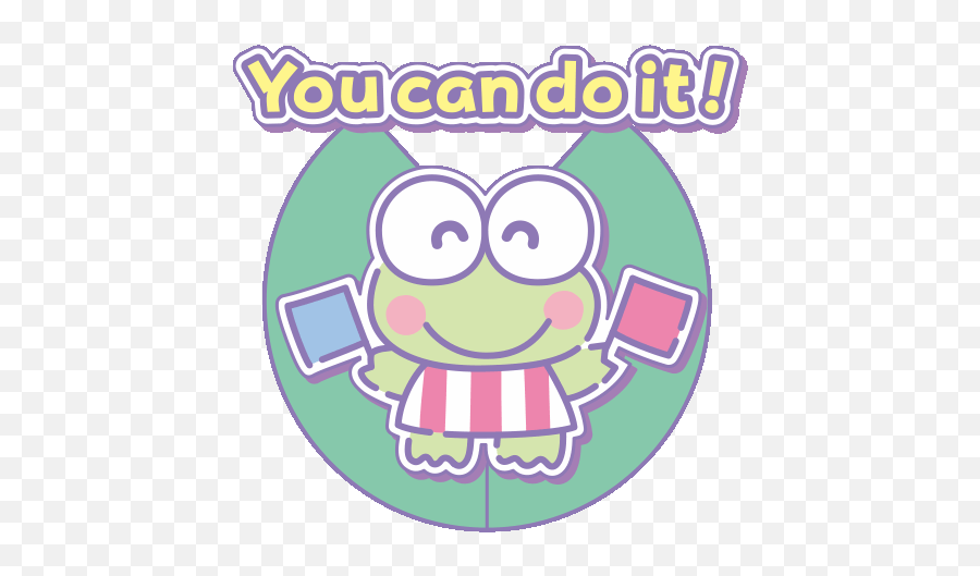 Sanrio Charactersgreetingsenglish Edition Line Sticker - Keroppi Sanrio Gif Emoji,Cheer Emoji Japanese