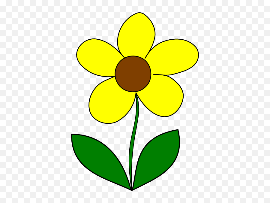 Yellow Flower Clip Art At Vector Clip Art Png - Clipartix Yellow Flower Clipart Emoji,Flower Emoji Vector