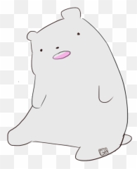 We Bare Bears Ice Bear Vinyl Sticker - We Bare Bears Ice Bear Face Sticker Png Emoji,We Bare Bears Emoji