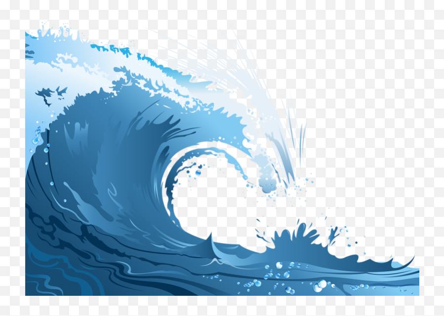 Poster Wind Wave Cartoon - Transparent Background Wave Clipart Emoji,Wave Eleven Emoji