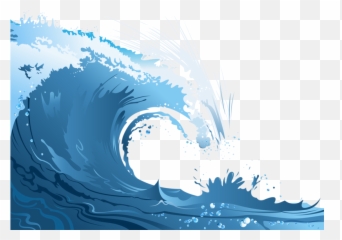 Poster Wind Wave Cartoon - Transparent Background Wave Clipart Emoji,Wave Eleven Emoji