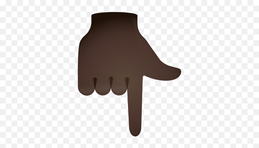 Backhand Index Pointing Down Dark Skin - Clip Art Emoji,Point Down Emoji