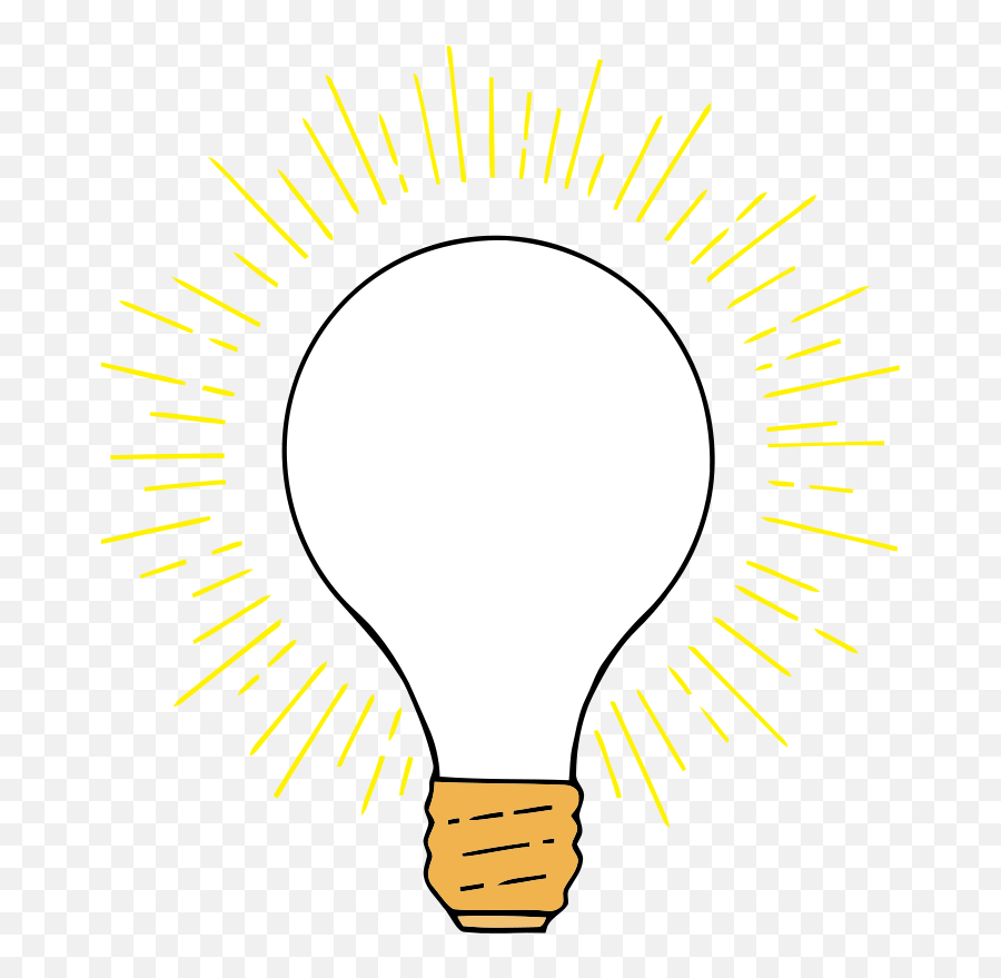 Light Bulb Free Lightbulb Clipart 2 Pages Of Public Domain - Light Bulb In The Dark Clipart Emoji,Light Bulb Emoji