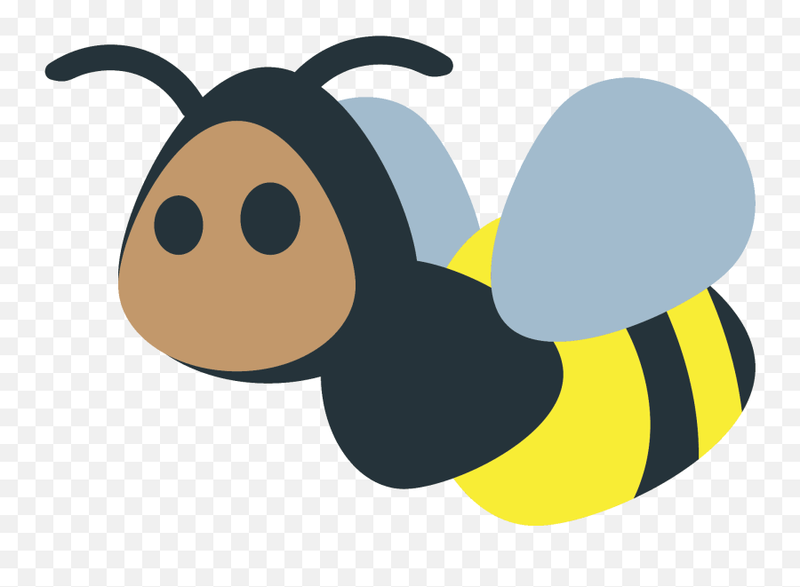 Honeybee Emoji Clipart - Happy,Honey Bee Emoji