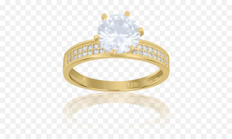 Engagement Rings - Mária Terézia Tér Emoji,Emotions Cubic Zirconia 10k Gold Swirl Ring