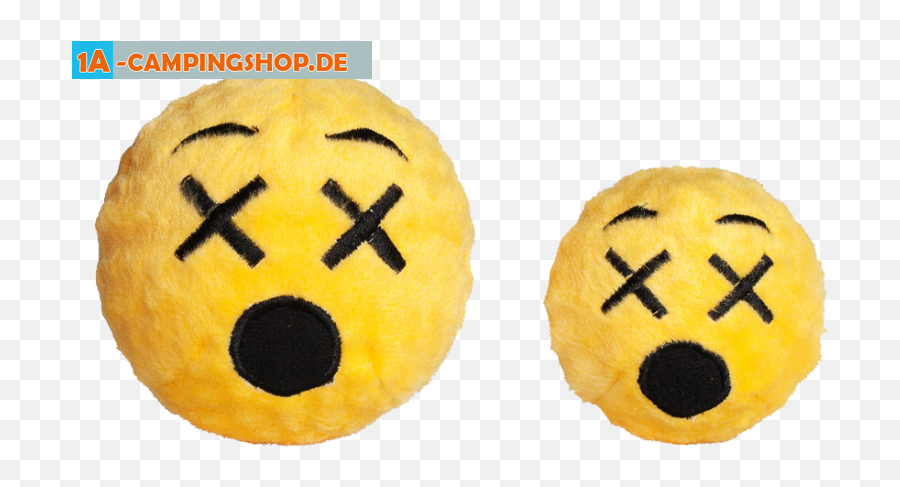 Fabdog Cross Eyed Emoji Faball S 7 6 Cm - Fabdog Astonished Emoji Faball Squeaky Dog Toy,Crossed Eyed Emoticon