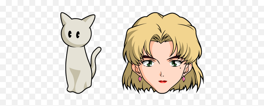 Neon Genesis Evangelion Ritsuko Akagi And Cat Figure Cursor - Evangelion Scientist Emoji,My Neighbor Totoro Scenery Emotions