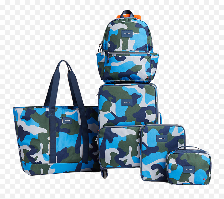 Kids - Military Camouflage Emoji,Tie Dye Bookbags With Emojis On It That Comes With A Lunchbox