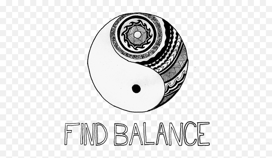 Yin Yang - Easy Balance Drawing Ideas Emoji,Tumblr Yin Yang Emoticon