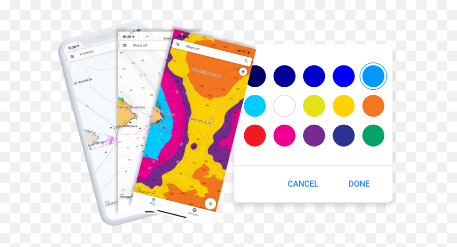 App - Dot Emoji,Beach Map Emotion Creators