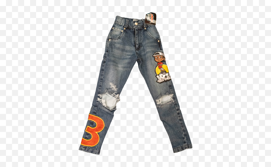 Kids Denim Jeans - Solid Emoji,Embroidery Designs Emojis