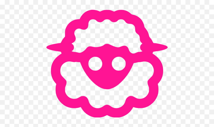 Deep Pink Sheep 2 Icon - Sheep Icon Orange Png Emoji,Pink Sheep Emoticon