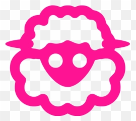 Deep Pink Sheep 2 Icon - Sheep Icon Orange Png Emoji,Pink Sheep Emoticon