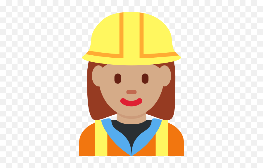 Woman Construction Worker Emoji - Emoji Ingeniera De Whatsapp,Construction Emoji